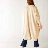 Women's Cream Cashmere Chelsea Travel Kimono Rear View