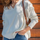 Women's White Lightweight Sweater