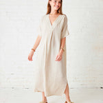 Women's Off White Maxi Kaftan Coverup Dress