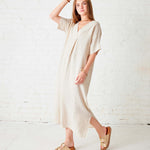 Women's Off White Maxi Kaftan Coverup Dress