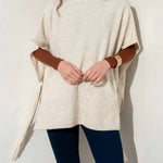 Women's Neutral Oversized Fall Winter Poncho