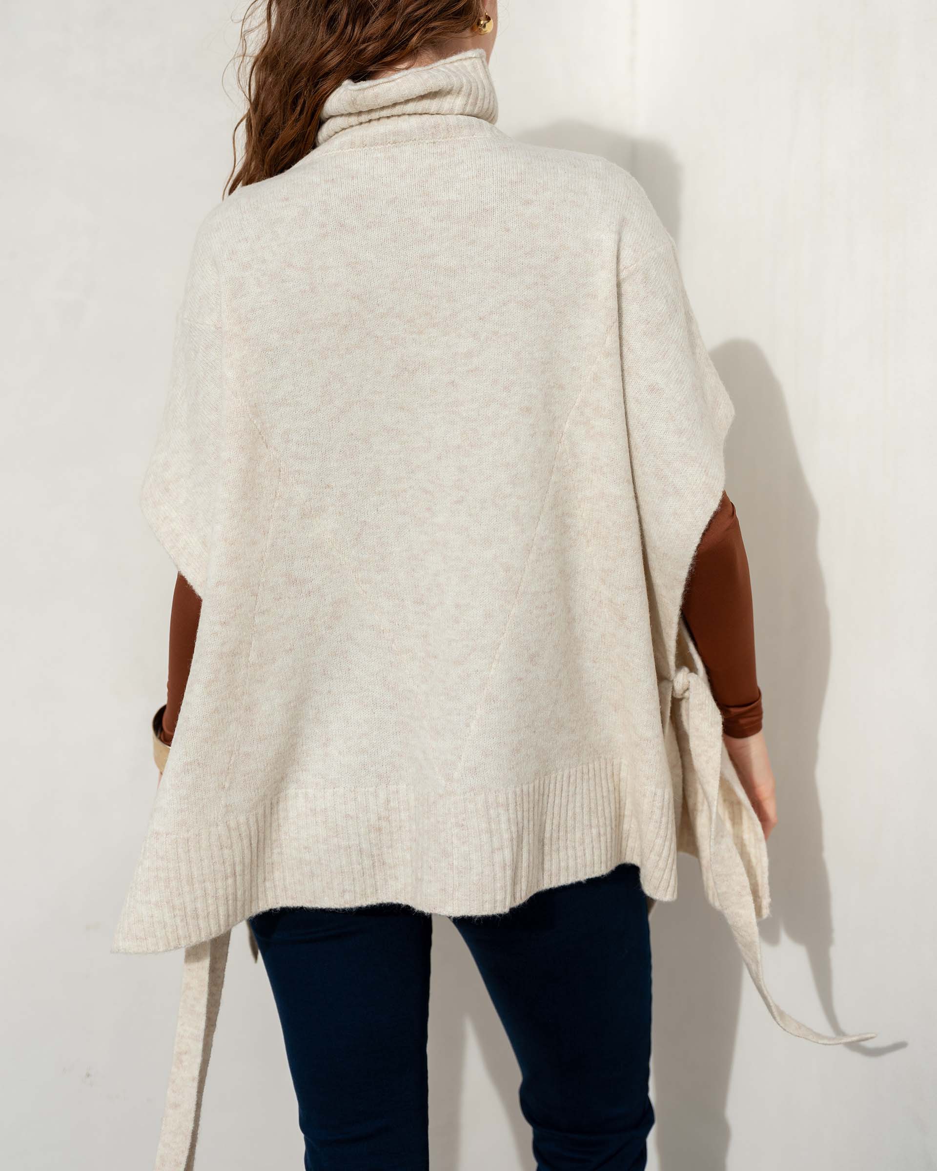 Women's Neutral Oversized Fall Winter Poncho