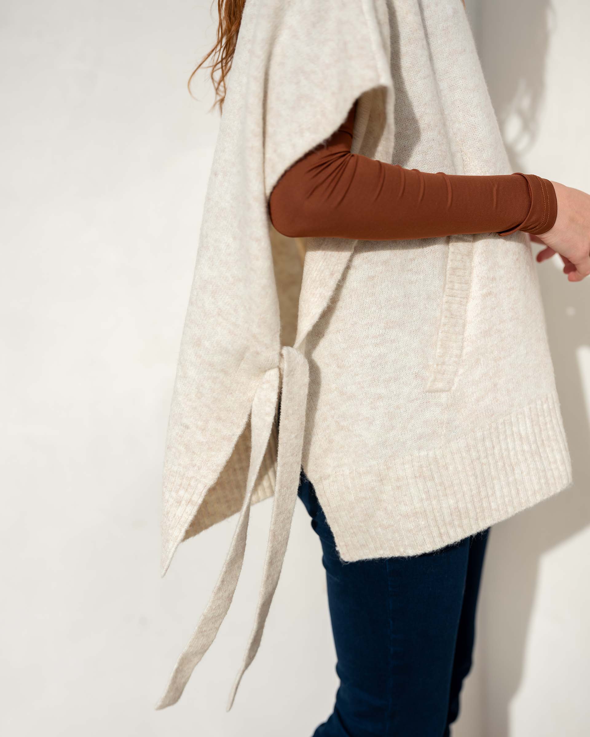 Women's Neutral Oversized Fall Winter Poncho