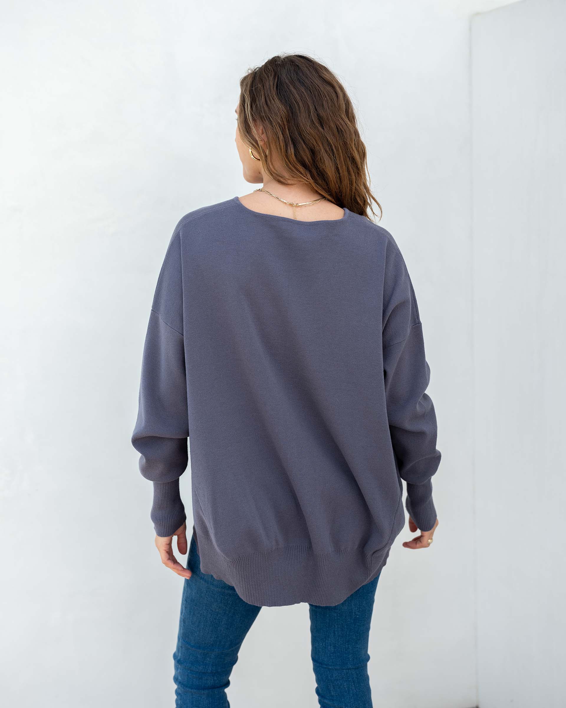 Women's Dark Blue Lightweight Sweater