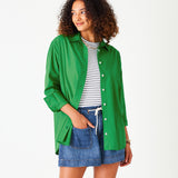 Women's Green Button Down Everyday Shirt