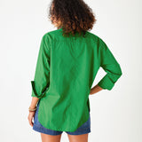 Women's Green Button Down Everyday Shirt