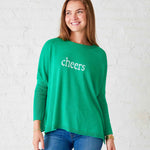 Women's Green Oversized Holiday Sweater