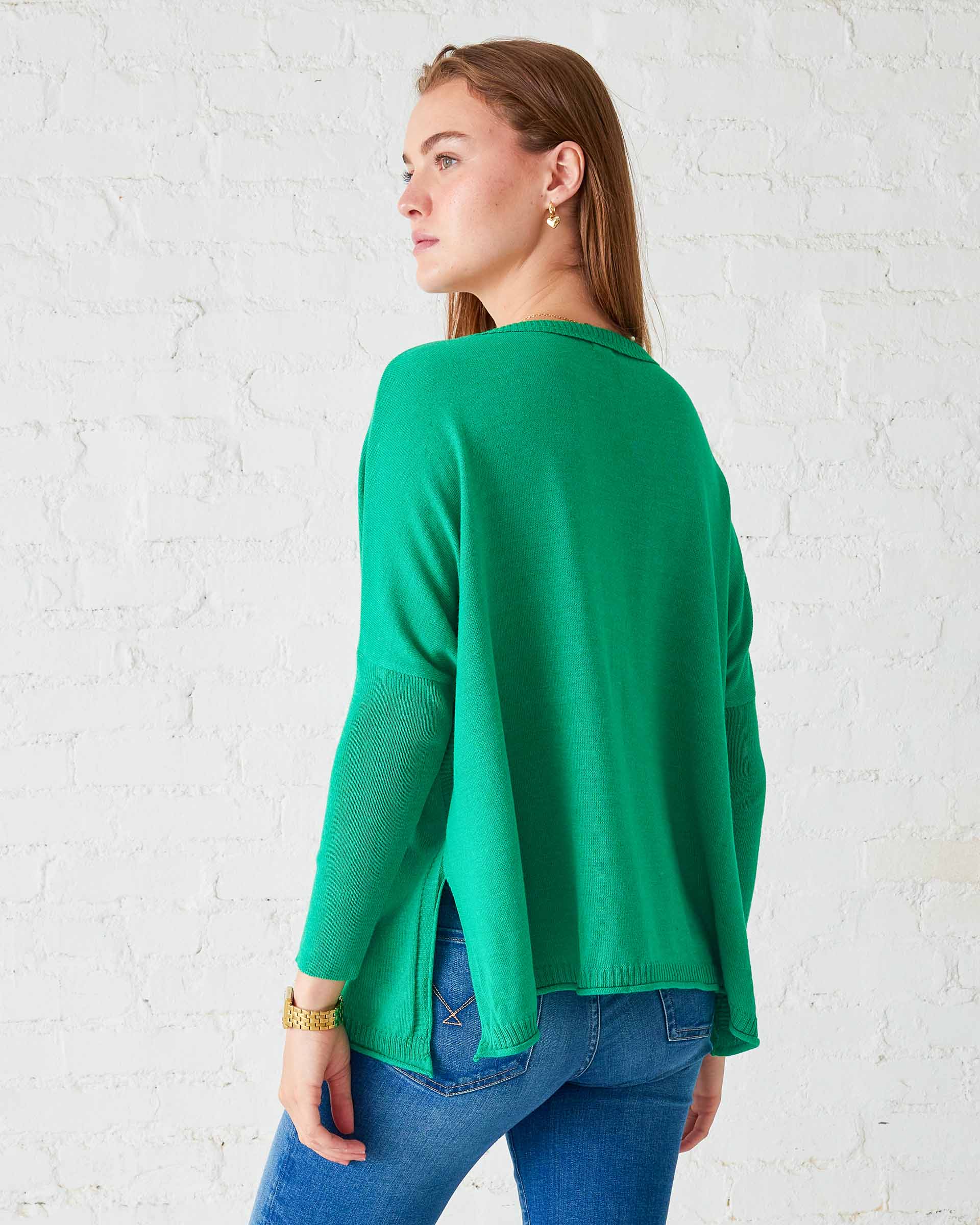 Women's Green Oversized Holiday Sweater