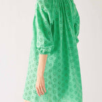 Women's Lightweight Green Eyelet Coverup Dress Back View