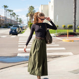 Women's Green Maxi Skirt