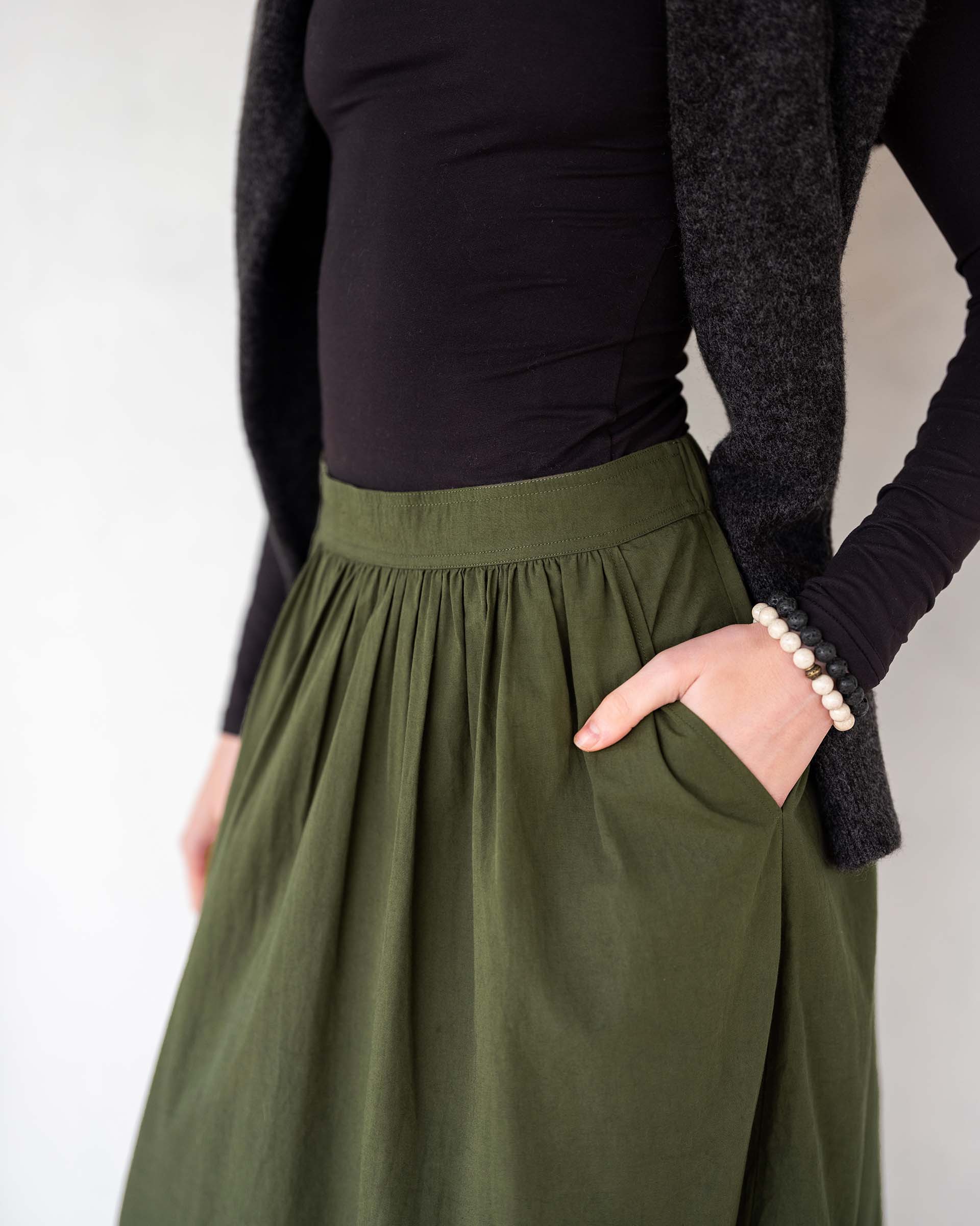 Women's Green Maxi Skirt