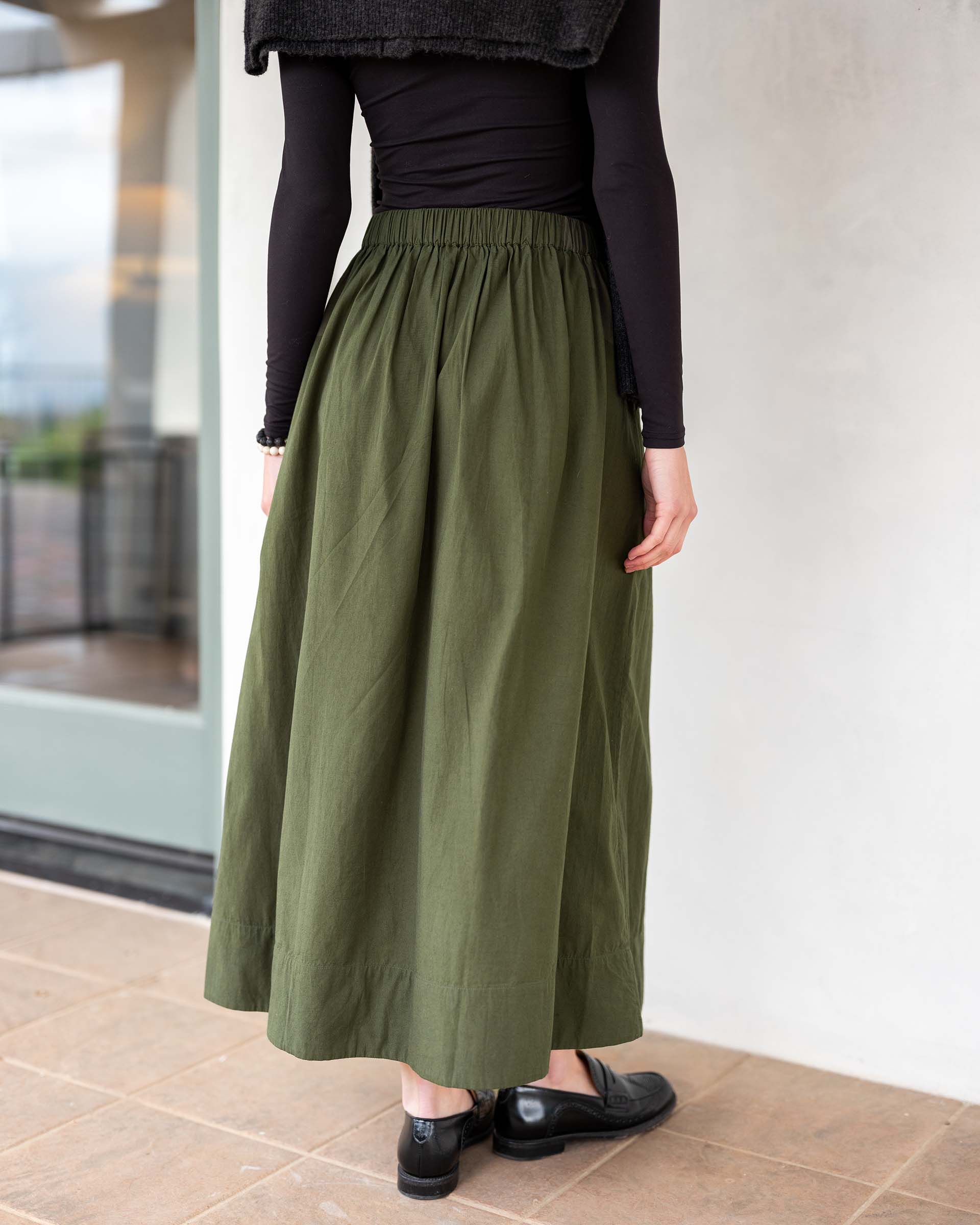 Women's Green Maxi Skirt