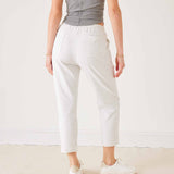 Women's Grey French Terry Jogger With Drawstring