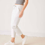 Women's Grey French Terry Jogger With Drawstring