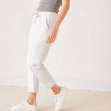 Women's Grey French Terry Jogger With Drawstring