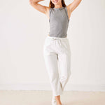 Women's Grey French Terry Jogger With Drawstring