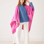 Women's Hot Pink Cashmere Blend Travel Wrap