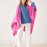 Women's Hot Pink Cashmere Blend Travel Wrap