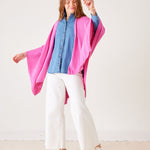 Women's Hot Pink Cashmere Blend Travel Wrap