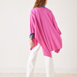 Women's Hot Pink Cashmere Blend Travel Wrap