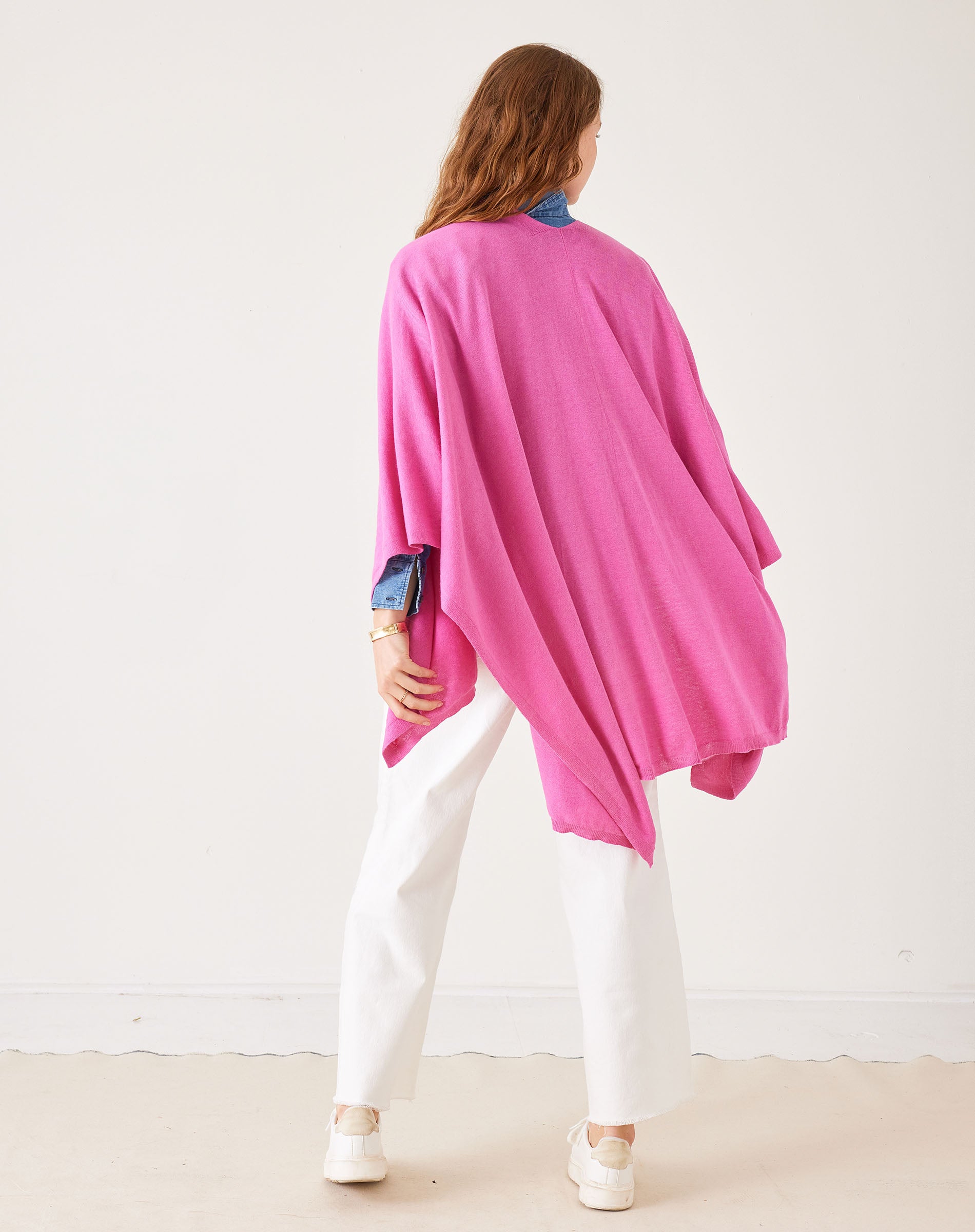 Women's Hot Pink Cashmere Blend Travel Wrap