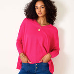 Women's Hot Pink Lightweight Sweater