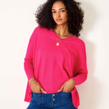 Women's Hot Pink Lightweight Sweater
