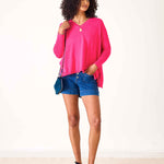 Women's Hot Pink Lightweight Sweater
