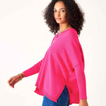 Women's Hot Pink Lightweight Sweater