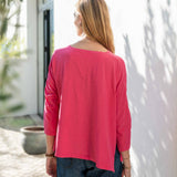 Women's Hot Pink One Sized Slub Tee Everyday Essentials