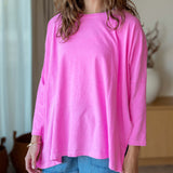 Women's Hot Pink One Sized Tee Chest View