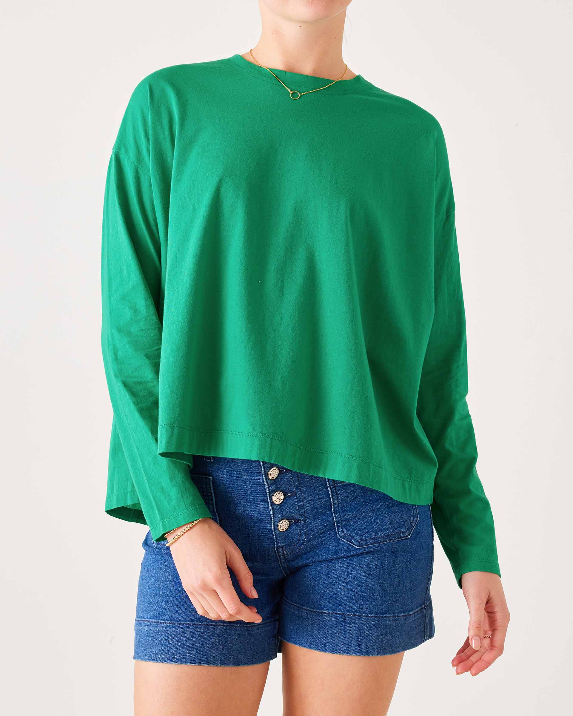 Women's Lightweight Classic Kelly Green Crewneck Tee