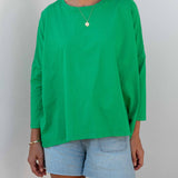 Women's Kelly Green One Sized Slub Tee Everyday Essentials