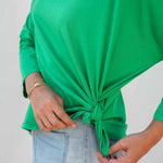 Women's Kelly Green One Sized Slub Tee Everyday Essentials