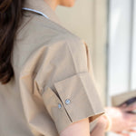 Women's Khaki Short Sleeve Top