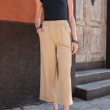 Women's Khaki Wide Leg Pant