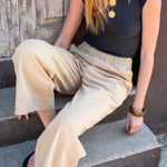 Women's Khaki Wide Leg Pant