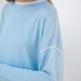 Women's Light Blue Oversized Pullover