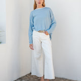 Women's Light Blue Oversized Pullover