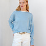 Women's Light Blue Oversized Pullover