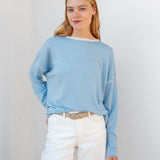 Women's Light Blue Oversized Pullover