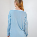 Women's Light Blue Oversized Pullover