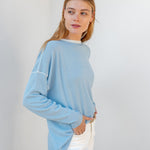 Women's Light Blue Oversized Pullover