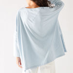 Women's One Size Tee in Light Blue Back View