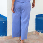 Women's Light Blue Wide Leg Flowy Pants