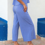 Women's Light Blue Wide Leg Flowy Pants