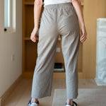 Women's Light Brown Slub Pant Rear View