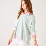 Women's Green Vneck Oversized Sweater