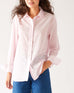 Women's Light Pink Breathable Relaxed Fit Button Up Shirt Front View 