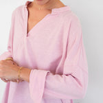 Women's Light Pink Cuff Tee